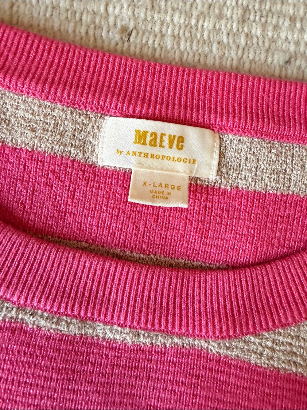 Pink Striped sweater by Maeve - Picture 5 of 7